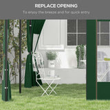 Outsunny Set of Two 295cm Replacement Canopy Walls - Green