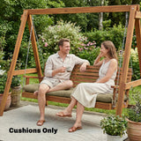 Outsunny Sun Lounger Cushion, Memory Foam Patio Chair Cushion with Ties, Outdoor Seat Pad Fits 190 x 60 cm Lounger, Sand