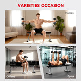 HOMCOM 20KG Single Rubber Hex Dumbbell Portable Hand Weights Dumbbell Home Gym