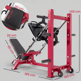 SPORTNOW Leg Press Machine with Wheels and Calf Block, Adjustable Squat Machine for Home Gym, 455KG Capacity