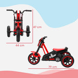 AIYAPLAY Kids Tricycle Baby Trike, Kids Trike with Pedal, 3 Wheel Toddler Balance Bike for Indoor Outdoor Use, Red