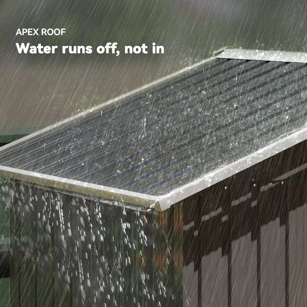 Outsunny 6.5x3.5ft Metal Garden Storage Shed for Outdoor Tool Storage with Double Sliding Doors and 4 Vents, Dark Grey