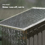 Outsunny 6.5x3.5ft Metal Garden Storage Shed for Outdoor Tool Storage with Double Sliding Doors and 4 Vents, Dark Grey