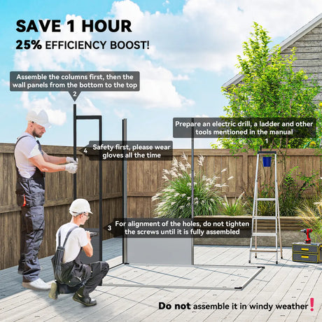 Outsunny 6 x 6ft Outdoor Storage Shed, Plastic Garden Shed with Windows and Air Vents, Outdoor Resin Tool Shed with Latch Doors for Garden, Deck, Light Grey