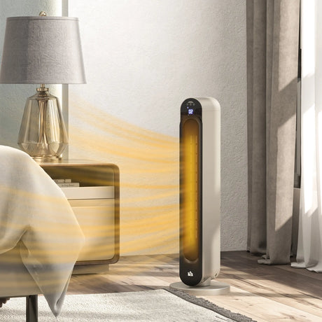 HOMCOM 2kW PTC Ceramic Tower Heater, 10-35C Temperature Range