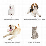 PawHut Dog Hair Dryer Pet Grooming Blaster Dryer Blower Adjustable Temperature Speed with 2.1M Flexible Hose 3 Nozzles - Black