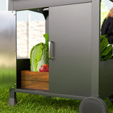 Outsunny 7.5kW Three-Burner Gas BBQ Grill, with See-Through Lid - Black