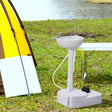 Outsunny 17L Camping Portable Handwash Sink w/ Towel Holder & Soap Dispenser Rolling Wheels Outdoor Drainage Equipment