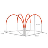 PawHut Dog Agility Equipment Set, Dog Agility Training Equipment for Dogs w/ Oxford Carry Bag, 4 PCS Weave Poles Orange
