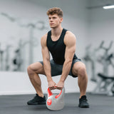 SPORTNOW Kettlebell, 14kg Kettle Bells with Handle for Home Gym Weight Lifting and Strength Training, Red and Grey