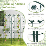 2 Pack 71 x 20 Inch Metal Garden Trellis Rustproof Plant Support for Climbing Plants-Green