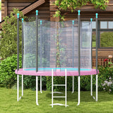 SPORTNOW 10FT Trampoline Spring Cover, Plastic Trampoline Pad Replacement with Elastic Cord, Waterproof, UV Resistant and Tear-Resistant, Pink