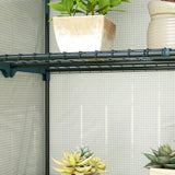 Outsunny Four-Tier Mini Greenhouse - Grey/White