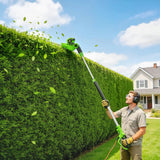 Outsunny 2.6m Corded Extendable Hedge Trimmer with 90 Adjustable Head, 450W Telescopic Electric Hedge Cutter Long Reach