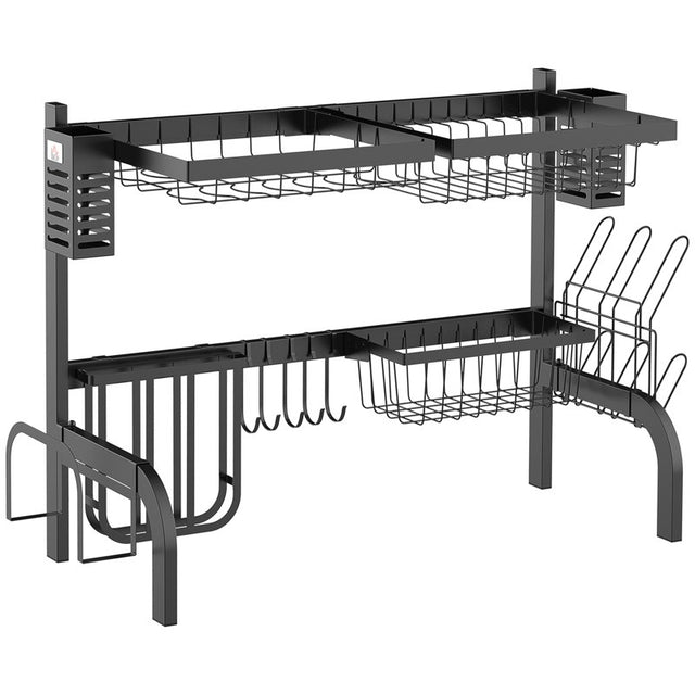 HOMCOM 65cm Modular Over-Sink Drying Rack