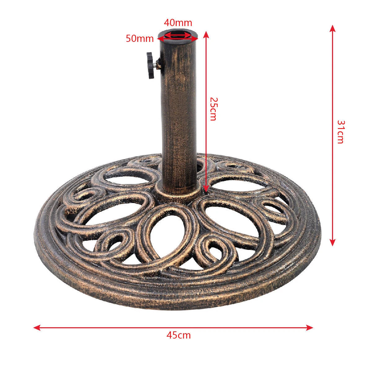 23-lbs 17 3/4 Inch Round Umbrella Base Stand