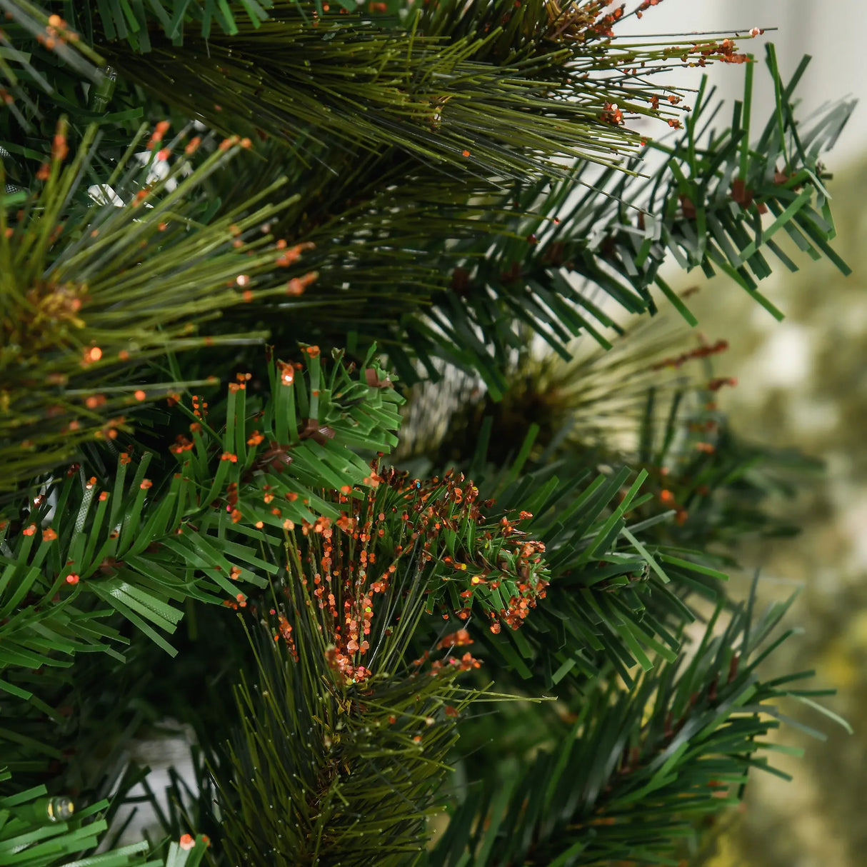 HOMCOM 1.5m 5ft Pre-Lit Christmas Tree Artificial Spruce Xmas Tree Warm White LED Holiday Dcor with Metal Stand