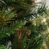 HOMCOM 1.5m 5ft Pre-Lit Christmas Tree Artificial Spruce Xmas Tree Warm White LED Holiday Dcor with Metal Stand