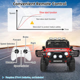2-Seat Kids Ride on Truck with Parent Remote Control-Red