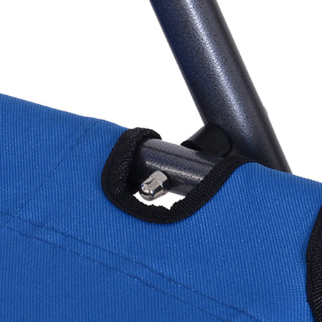 Outsunny 2 in 1 Folding Sun Lounger Reclining Garden Chair Set of 2 with 2-Level Adjustable Backrest, Outdoor Zero Gravity Recliner Garden Chairs with Head Pillow and Armrests, Blue