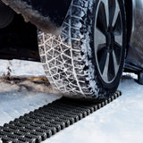 2 Pack Tire Traction Mats with Bag Emergency Traction Aid Black 98 x 21 x 2.8 cm