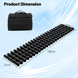 2 Pack Tire Traction Mats with Bag Emergency Traction Aid Black 98 x 21 x 2.8 cm