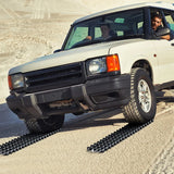 2 Pack Tire Traction Mats with Bag Emergency Traction Aid Black 82 x 21 x 2.8 cm