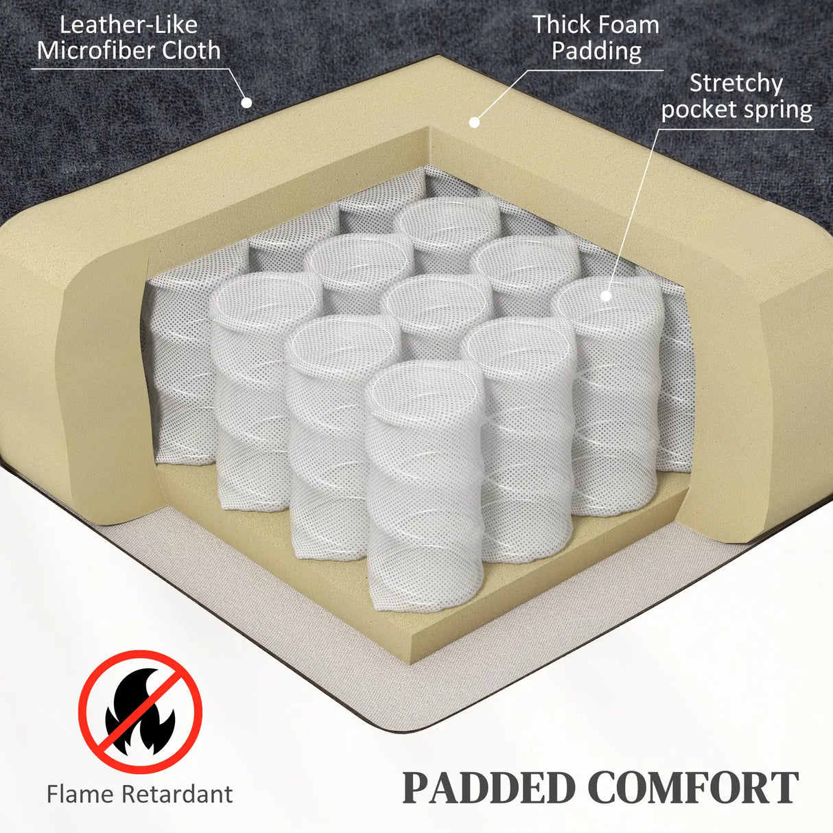 HOMCOM Microfibre Manual Reclining Armchair, with Footrest - Black