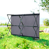 Outsunny Double Camping Cot Bed, with Bag - Grey