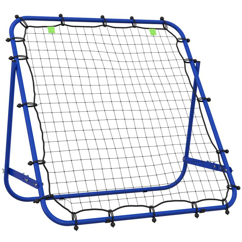 HOMCOM Adjustable Rebounder Net Kickback Target Goal for Teens Adults Training, Blue