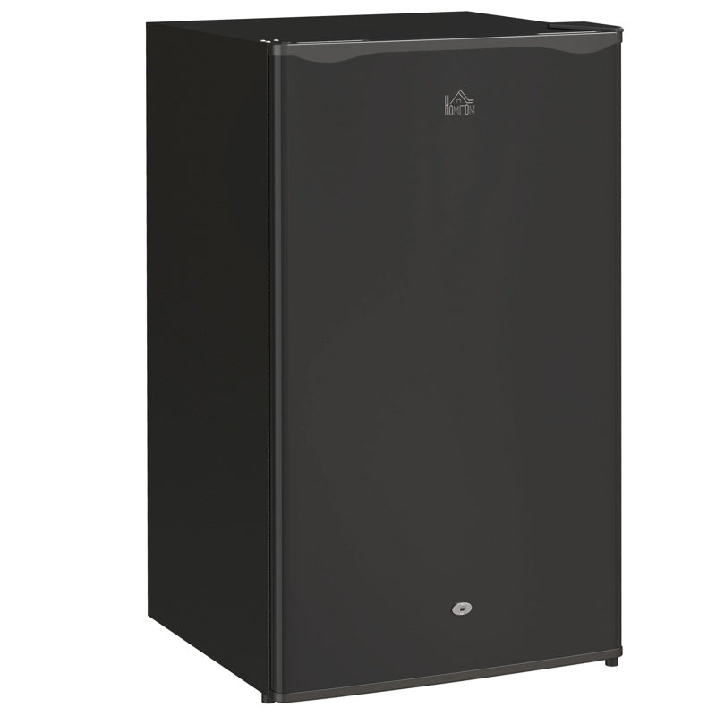 HOMCOM 91L Freestanding Under-Counter Fridge with Lock - Black