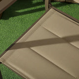 Outsunny Set of Two Aluminium Stacking Garden Chairs - Khaki