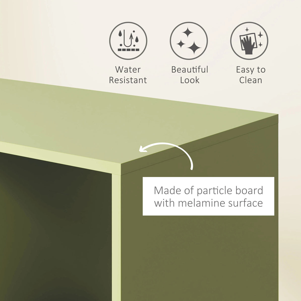 HOMCOM Open Wardrobe on Wheels, Bedroom Wardrobe with Clothes Hanging Rail, 2 Storage Shelves, Mobile Garment Rack for Cloakroom, Hallway, Green