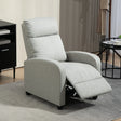 HOMCOM 135 Push Back Recliner Armchair, with Footrest - Grey