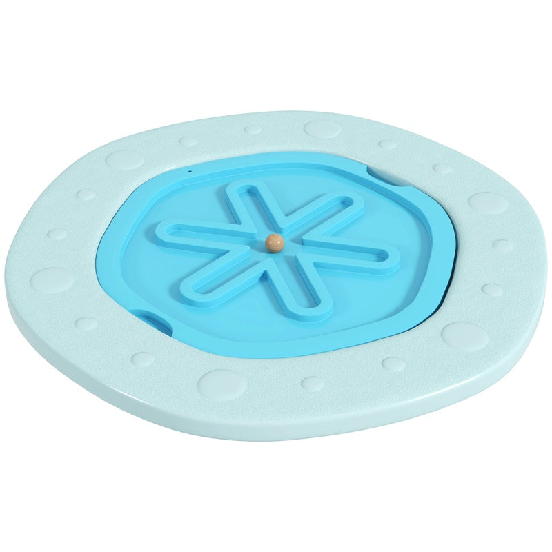 ZONEKIZ Two-In-One Balance Board, Kids Wobble Board with Ball - Blue