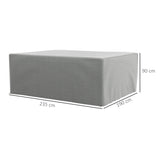 Outsunny 235 x 190 x 90 cm Large Patio Set Covers, Outdoor Garden Furniture Protection Cover Protector Waterproof Anti-UV Grey