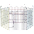 PawHut Pet Playpen Crate, with Six Panels, Door, for Indoors and Outdoors