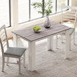 HOMCOM Dining Table for 4-6 People, Kitchen Table with Wood Effect for Dining Room, Grey
