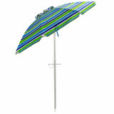 198cm Beach Umbrella with Sand Anchor UPF50+ and Carry Bag-Green