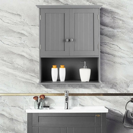 Multi-Purpose Wall Cabinet Storage with 2-Door for Bathroom