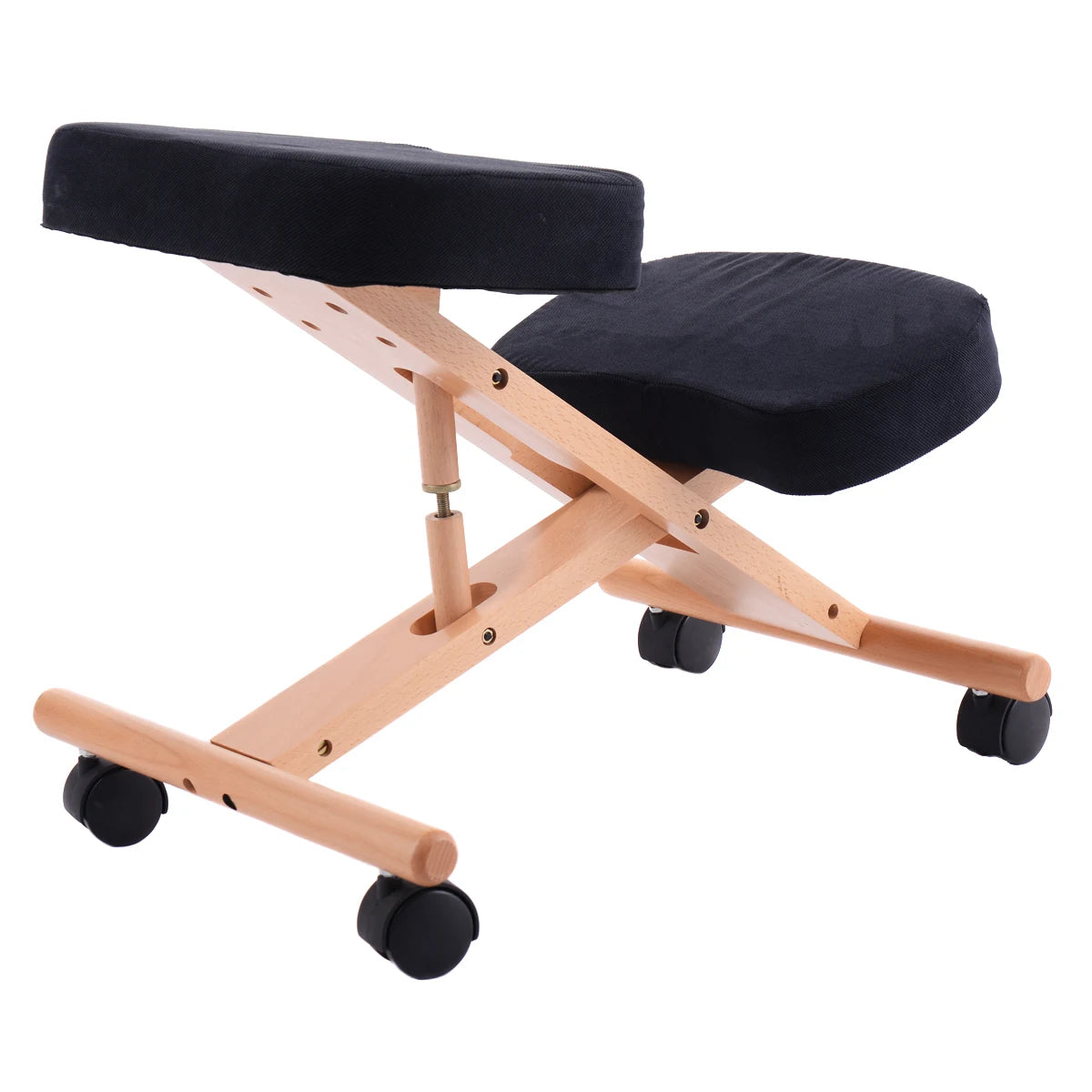 Adjustable Relieving Back and Neck Pain Knee Chair Stool with Thick Comfortable Cushion