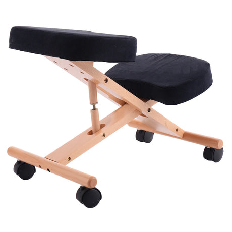Adjustable Relieving Back and Neck Pain Knee Chair Stool with Thick Comfortable Cushion