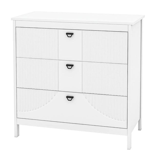 3-Modern Style Chest of Drawers Dresser Home Storage Cabinet-White