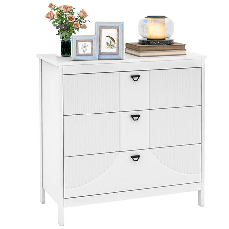 3-Modern Style Chest of Drawers Dresser Home Storage Cabinet-White