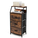 Organizing Dresser Unit with 3 Removable Drawers for Bedroom, Living Room