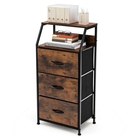 Organizing Dresser Unit with 3 Removable Drawers for Bedroom, Living Room