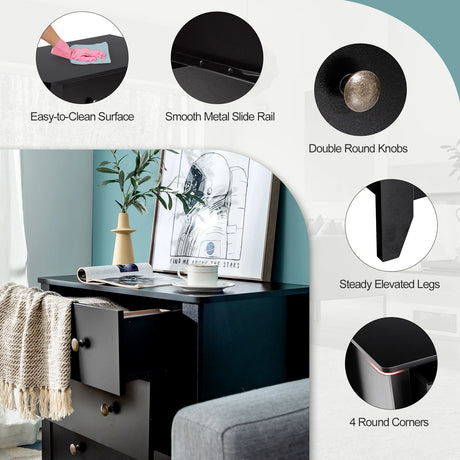 3 Chest of Drawers Nightstand for Bedroom