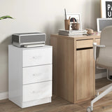 Set of 2 Nightstands with 3 Drawers Nightstand 37.1 x 34.2 x 66.5 cm White