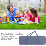 3 in 1 Portable Baby Playards Convertible Playpen with Bassinet-Grey