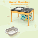 3-in-1 Kids Sand Water Activity Table with Foldable Storage Bin and Cloth Storage Bag